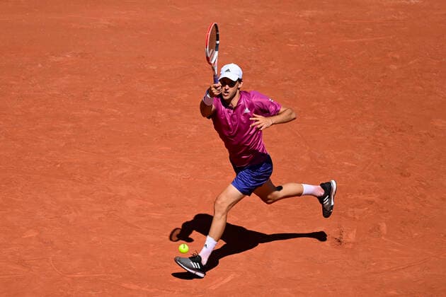 Dominic Thiem (Aut) TENNIS : Internationaux de France Roland Garros 2021 - Paris - 30 05 2021 JBAutissier Panoramic 
