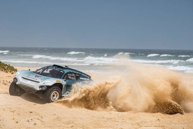 Mandatory Credit: Photo by Charly Lopez Motorsport Images Shutterstock (11985787z) Jutta Kleinschmidt (GER) Mattias Ekstrom (SWE), ABT CUPRA XE during the 2021 Extreme E Ocean X Prix 2021 XE Ocean X Prix, Lac Rose, Dakar, Senegal - 30 May 2021 2021 XE Ocean X Prix, Lac Rose, Dakar, Senegal - 30 May 2021  Copyright: xCharlyxLopez MotorsportxImages Shutterstockx 11985787z