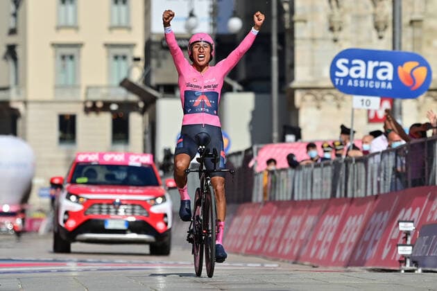 Sport Bilder des Tages Photo Massimo Paolone LaPresse May 30, 2021 Italy Cycling Giro d Italia 2021 - 104th edition - Stage 21 - ITT - from Senago to Milan In the pic: BERNAL GOMEZ Egan Arley (COL) (INEOS GRENADIERS) - Pink jersey  Copyright: xMassimoxPaolone LaPressex