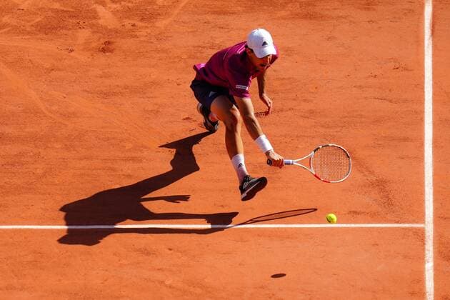 Mandatory Credit: Photo by Javier Garcia BPI Shutterstock (11977037kt) Dominic Thiem during his first round match French Open Tennis, Day One, Roland Garros, Paris, France - 30 May 2021 French Open Tennis, Day One, Roland Garros, Paris, France - 30 May 2021  Copyright: xJavierxGarcia BPI Shutterstockx 11977037kt