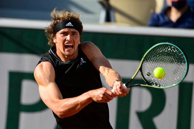 Alexander Zverev (Ger) TENNIS : Internationaux de France Roland Garros 2021 - Paris - 30 05 2021 JBAutissier Panoramic 