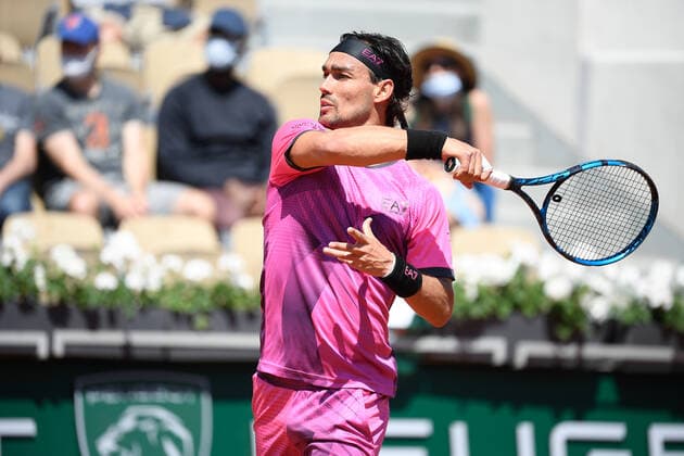 30.05.2021 Paris France, Tennis French Open Roland Garros 2021 v.l., Fabio Fognini (ITA)
