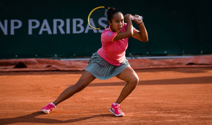 May 30, 2021: Leylah Fernandez of Canada in action during the first round of the 2021 Roland Garros Grand Slam Tournament against Anastasia Potapova of Russia - ZUMAa181 20210530_zaa_a181_194 Copyright: xRobxPrangex