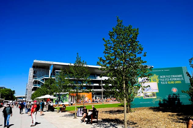 Ambiance Roland Garros - Court Central Philippe Chatrier TENNIS : Internationaux de France Roland Garros 2021 - Paris - 31 05 2021 JBAutissier Panoramic 