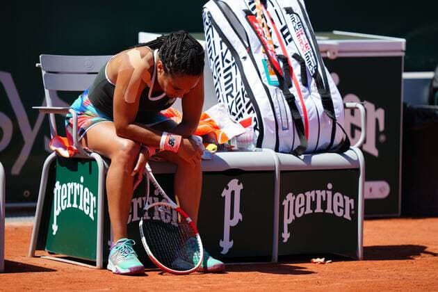 Mandatory Credit: Photo by Javier Garcia BPI Shutterstock (11977038dq) Heather Watson after defeat in her first round match French Open Tennis, Day Two, Roland Garros, Paris, France - 31 May 2021 French Open Tennis, Day Two, Roland Garros, Paris, France - 31 May 2021  Copyright: xJavierxGarcia BPI Shutterstockx 11977038dq