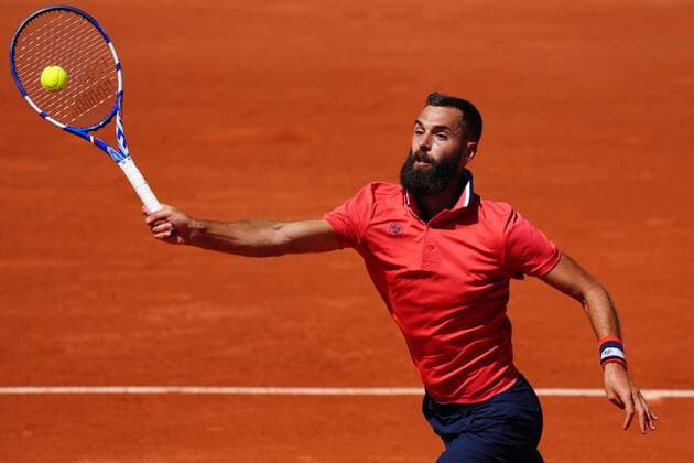 Mandatory Credit: Photo by Javier Garcia BPI Shutterstock (11977038ez) Benoit Paire during his first round match French Open Tennis, Day Two, Roland Garros, Paris, France - 31 May 2021 French Open Tennis, Day Two, Roland Garros, Paris, France - 31 May 2021  Copyright: xJavierxGarcia BPI Shutterstockx 11977038ez