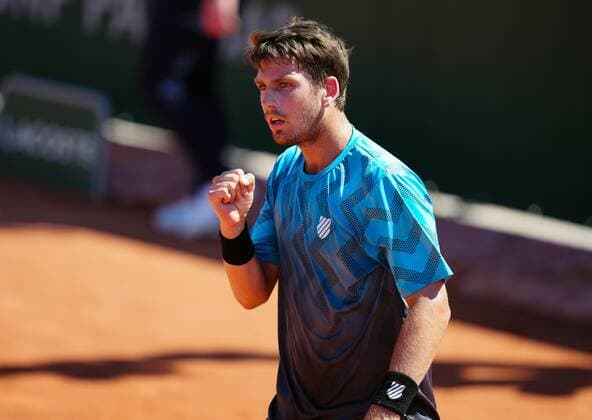 Mandatory Credit: Photo by Javier Garcia BPI Shutterstock (11977038fh) Cameron Norrie celebrates during his first round match French Open Tennis, Day Two, Roland Garros, Paris, France - 31 May 2021 French Open Tennis, Day Two, Roland Garros, Paris, France - 31 May 2021  Copyright: xJavierxGarcia BPI Shutterstockx 11977038fh