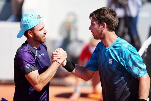 Mandatory Credit: Photo by Javier Garcia BPI Shutterstock (11977038fw) Cameron Norrie celebrates victory in his first round match against Bjorn Fratangelo French Open Tennis, Day Two, Roland Garros, Paris, France - 31 May 2021 French Open Tennis, Day Two, Roland Garros, Paris, France - 31 May 2021  Copyright: xJavierxGarcia BPI Shutterstockx 11977038fw