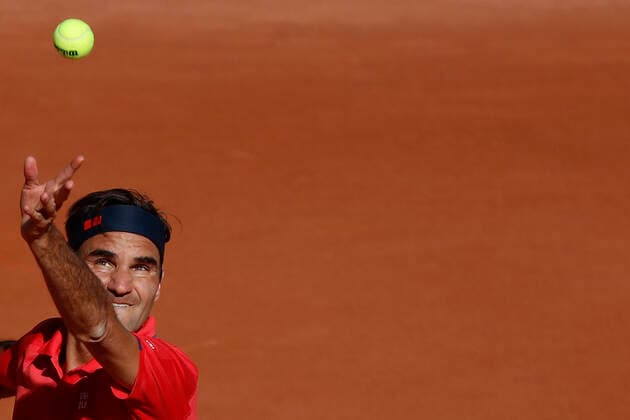 Roger Federer - Roland Garros Roger Federer of Switzerland during his 6-2 6-4 6-3 victory over Dennis Istomin of Uzbekistan in the first round of the men™s singles at Roland Garros on May 31, 2021 in Paris, France. Paris France taamallah-notitle210531_npHrp  Copyright: xMehdixTaamallahx