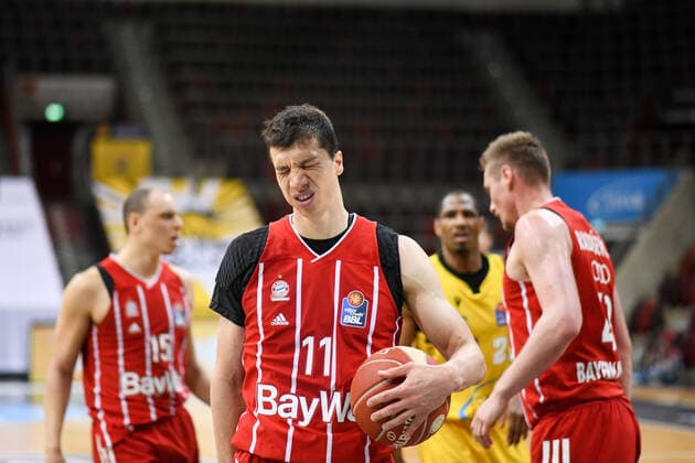 Vladimir Lucic (FC Bayern Muenchen Basketball) aergert sich, GER, MHP Riesen Ludwigsburg vs. FC Bayern Muenchen, 31.05.2021, Play Off Halbfinale Spiel 2, easycredit Basketball Bundesliga, Spielzeit 2020 2021. GER, MHP Riesen Ludwigsburg vs. FC Bayern Muenchen, 31.05.2021, Play Off Halbfinale Spiel 2, easycredit Basketball Bundesliga, Spielzeit 2020 2021 Ludwigsburg Copyright: xEibnerxPressefoto MichaelxMemmlerx EP_MMR