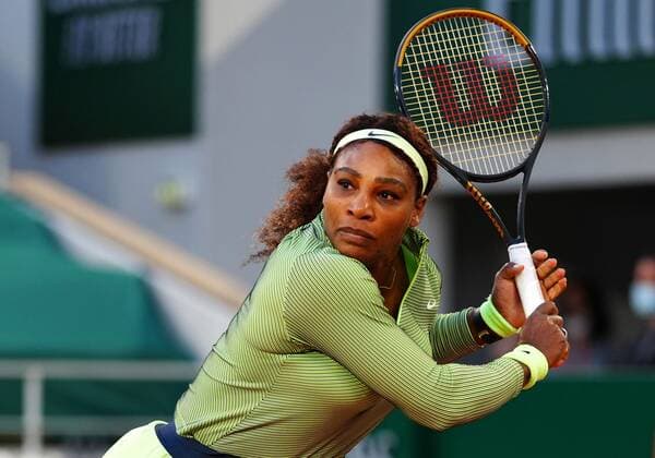 Mandatory Credit: Photo by Javier Garcia BPI Shutterstock (11977038nh) Serena Williams during her first round match French Open Tennis, Day Two, Roland Garros, Paris, France - 31 May 2021 French Open Tennis, Day Two, Roland Garros, Paris, France - 31 May 2021  Copyright: xJavierxGarcia BPI Shutterstockx 11977038nh