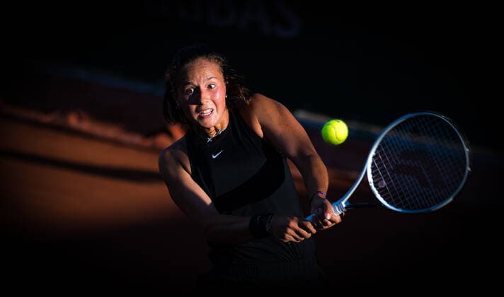 Mandatory Credit: Photo by Rob Prange Shutterstock (11977019gb) Daria Kasatkina of Russia in action during the first round of the 2021 Roland Garros Grand Slam Tournament French Open Tennis, Day Two, Roland Garros, Paris, France - 31 May 2021 French Open Tennis, Day Two, Roland Garros, Paris, France - 31 May 2021  Copyright: xRobxPrange Shutterstockx 11977019gb