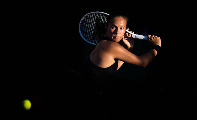 Mandatory Credit: Photo by Rob Prange Shutterstock (11977019fx) Daria Kasatkina of Russia in action during the first round of the 2021 Roland Garros Grand Slam Tournament French Open Tennis, Day Two, Roland Garros, Paris, France - 31 May 2021 French Open Tennis, Day Two, Roland Garros, Paris, France - 31 May 2021  Copyright: xRobxPrange Shutterstockx 11977019fx