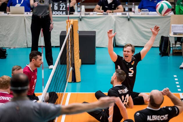 WORLD ParaVolley Men’s Final Qualifier Tokyo 2020 Paralympic Games: Deutschland - Kanada; 01.06.2021 Stefan Haehnlein (Deutschland, 5) jubelt WORLD ParaVolley Men’s Final Qualifier Tokyo 2020 Paralympic Games: Deutschland - Kanada; Duisburg Sportschule Wedau Copyright: xBEAUTIFULxSPORTS Wunderlx