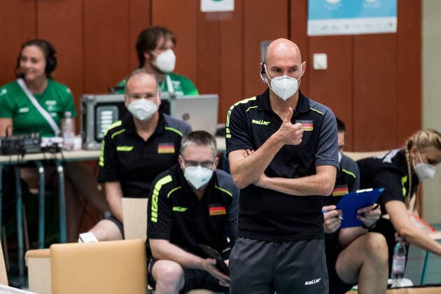 WORLD ParaVolley Men’s Final Qualifier Tokyo 2020 Paralympic Games: Deutschland - Kanada; 01.06.2021 Michael Merten (Trainer Deutschland) WORLD ParaVolley Men’s Final Qualifier Tokyo 2020 Paralympic Games: Deutschland - Kanada; Duisburg Sportschule Wedau Copyright: xBEAUTIFULxSPORTS Wunderlx