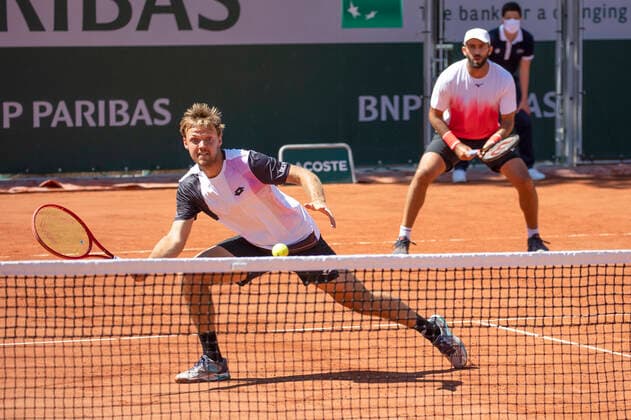 Kevin Krawietz Horia Tecau (mit Kappe), Herren Doppel Tennis - French Open 2021 - Grand Slam - Roland Garros - Paris - - France - 1 June 2021. Copyright: xJuergenxHasenkopfx