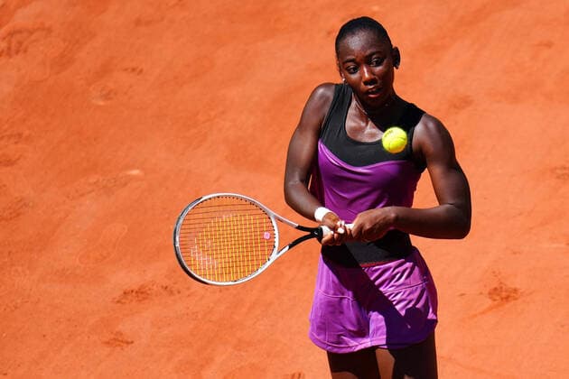 Mandatory Credit: Photo by Javier Garcia BPI Shutterstock (11988207aa) Oceane Babel during her first round match French Open Tennis, Day Three, Roland Garros, Paris, France - 01 Jun 2021 French Open Tennis, Day Three, Roland Garros, Paris, France - 01 Jun 2021  Copyright: xJavierxGarcia BPI Shutterstockx 11988207aa