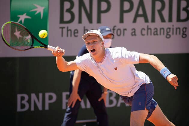 Jenson Brooksby Tennis - French Open 2021 - Grand Slam - Roland Garros - Paris - - France - 1 June 2021. Copyright: xJuergenxHasenkopfx