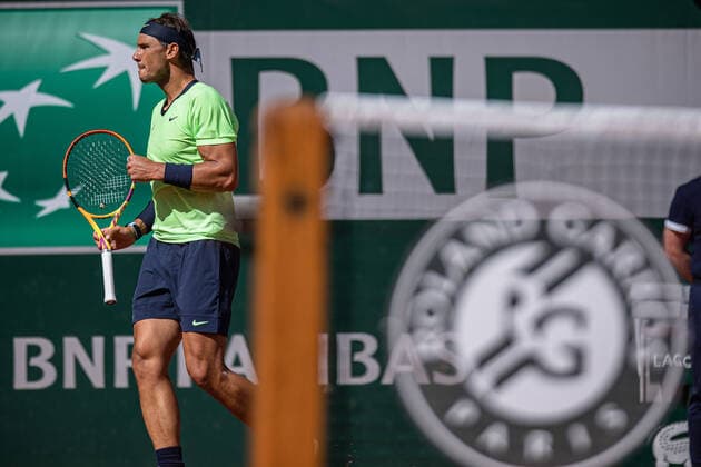 Rafael NADAL of Spain gestures against Alexei POPYRIN of Australia on the first round of the French Open tennis tournament at Roland Garros in Paris, France, 1 June 2021. Roland Garros 2021 will run from 30 May to 13 June 2021.  Copyright: xAurelienxMorissardx