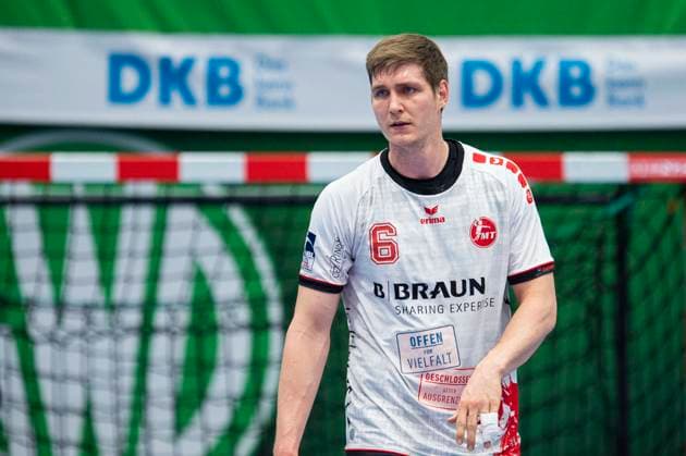 13.05.2021 - Handball, 2020 2021, 1. Bundesliga, 30. Spieltag, GWD Minden - MT Melsungen: Finn Lemke (Melsungen) Lübbecke Nordrhein-Westfalen Deutschland Kreissporthalle