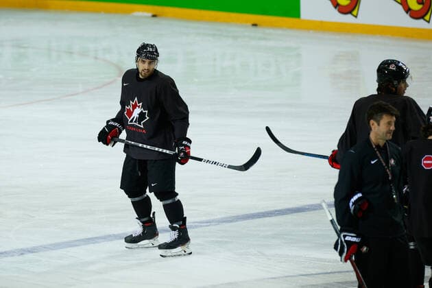 02.06.2021, Riga, Olympic Sports Centre, Team Canada practice (2021 IIHF Ice hockey, Eishockey World Championship, WM, Weltmeisterschaft , 38 Mario Ferraro (Canada) at practice Riga Riga Latvia Copyright: xJustPictures.ch JarixPestelaccix