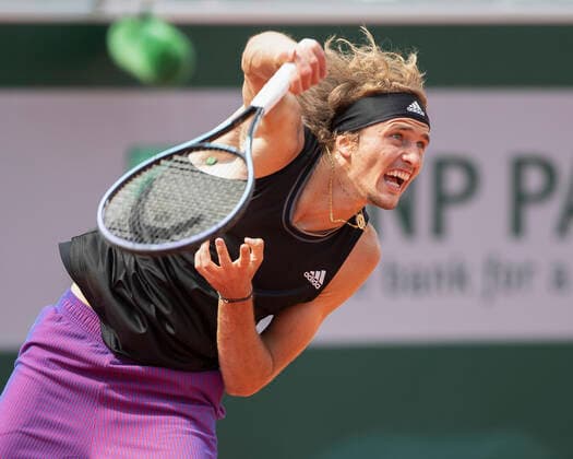 Alexander Zverev (GER) Tennis - French Open 2021 - Grand Slam - Roland Garros - Paris - - France - 2 June 2021. Copyright: xJuergenxHasenkopfx