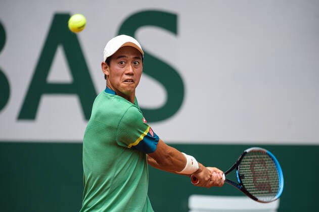 Kei Nishikori ( Japon ) TENNIS : Roland Garros 2021 - Internationaux de France - 02 06 2021 FedericoPestellini Panoramic 