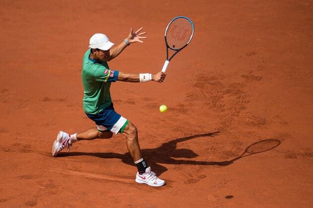 Kei Nishikori ( Japon ) TENNIS : Roland Garros 2021 - Internationaux de France - 02 06 2021 FedericoPestellini Panoramic 