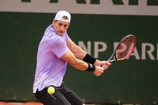 John Isner ( Etats Unis ) TENNIS : Roland Garros 2021 - Internationaux de France - 02 06 2021 FedericoPestellini Panoramic 