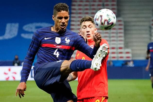 Mandatory Credit: Photo by Dave Winter BPI Shutterstock (12001941ap) Raphael Varane of France and Harry Wilson of Wales France v Wales, International Friendly, Länderspiel, Nationalmannschaft Football, Allianz Riviera, Nice, France - 02 June 2021 EDITORIAL USE ONLY No use with unauthorised audio, video, data, fixture lists, club league logos or live services. Online in-match use limited to 120 images, no video emulation. No use in betting, games or single club league player publications. France v Wales, International Friendly, Football, Allianz Riviera, Nice, France - 02 June 2021 EDITORIAL USE ONLY No use with unauthorised audio, video, data, fixture lists, club league logos or live services. Online in-match use limited to 120 images, no video emulation. No use in betting, games or single club league player publications. Copyright: xDavexWinter BPI Shutterstockx 12001941ap