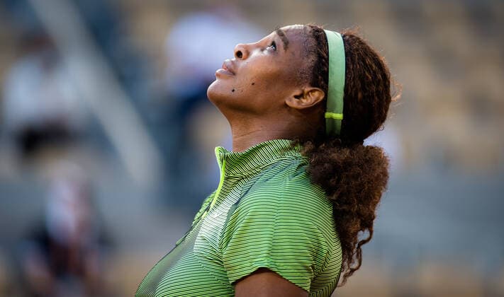June 2, 2021, PARIS, FRANCE: Serena Williams of the United States in action during the second round at the 2021 Roland Garros Grand Slam Tournament against Mihaela Buzarnescu of Romania PARIS FRANCE - ZUMAa181 20210602_zaa_a181_215 Copyright: xRobxPrangex