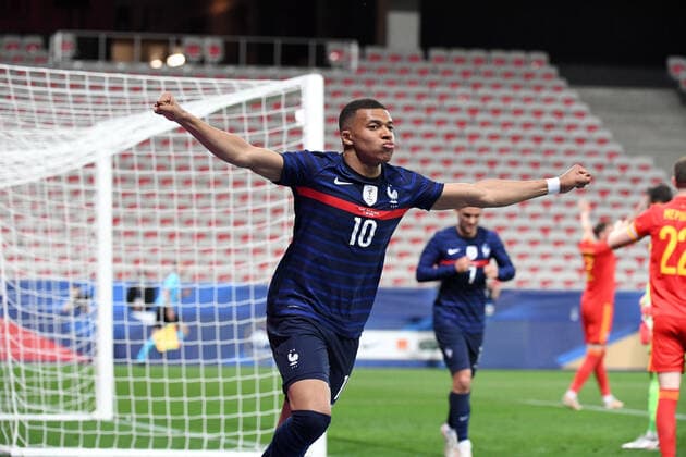 JOIE - 10 KYLIAN MBAPPE (FRA) FOOTBALL : France vs Pays de Galles - Match Amical - Preparation UEFA EURO, EM, Europameisterschaft,Fussball 2020 - 02 06 2021 AnthonyBIBARD FEP Panoramic 