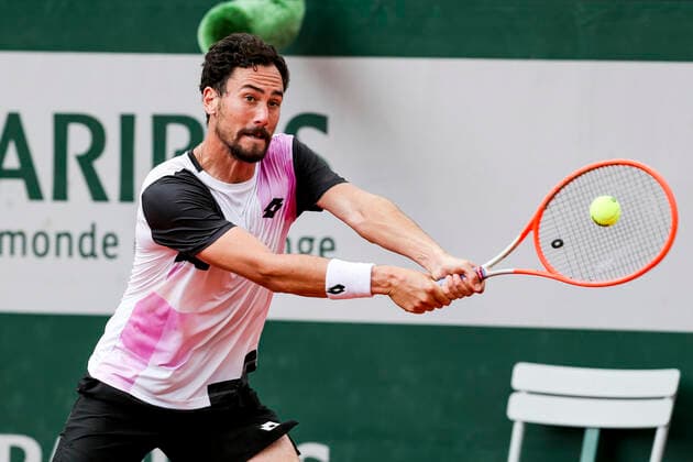 TENNIS - French Open 2021 PARIS,FRANCE,03.June.21 - TENNIS - WTA, Tennis Damen Tour, French Open, Roland Garros, Grand Slam. Image shows Gianluca Mager (ITA).  GEPAxpictures xPatrickxSteiner
