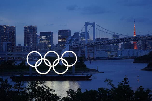 50 Days To Go For Tokyo Olympics Game The Olympic Rings displayed by the Odaiba Marine Park light up on the day marking 50 days to go for the Olympic Games, Olympische Spiele, Olympia, OS on June 3, 2021 in Tokyo, Japan. Tokyo Japan lee-notitle210603_np2u6  Copyright: xJinheexLeex