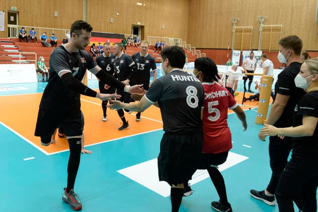 Impressionen Tag 4 - Kanada-Kroatien Tokio Qualifikation Sitzvolleyball Duisburg 2021 Tag 4 - Kanada-Kroatien Tokio Qualifikation Sitzvolleyball Duisburg 2021 Vom 01. bis zum 05. Juni 2021 kämpfen sechs internationale Sitzvolleyball-Nationalmannschaften um die Qualifikation für die Paralympics 2021 in Tokio. Nur der Sieger des Turniers bekommt eine Startberechtigung. Duisburg Sportschule Duisburg Wedau Nordrhein-Westfalen Deutschland