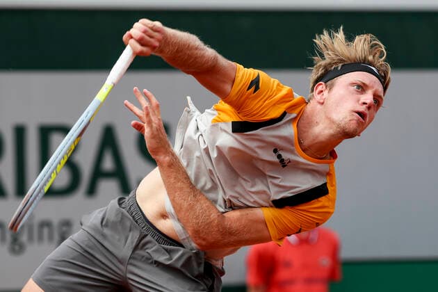 TENNIS - French Open 2021 PARIS,FRANCE,04.June.21 - TENNIS - ATP, Tennis Herren World Tour, French Open, Roland Garros, Grand Slam. Image shows Alejandro Davidovich Fokina (ESP).  GEPAxpictures xPatrickxSteiner