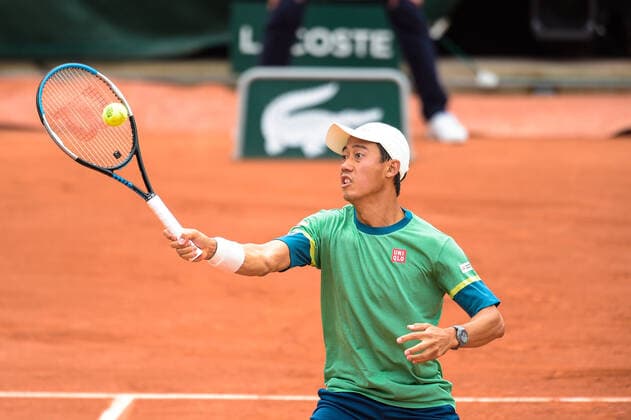 Kei Nishikori ( Japon ) TENNIS : Roland Garros 2021 - Internationaux de France - 04 06 2021 FedericoPestellini Panoramic 