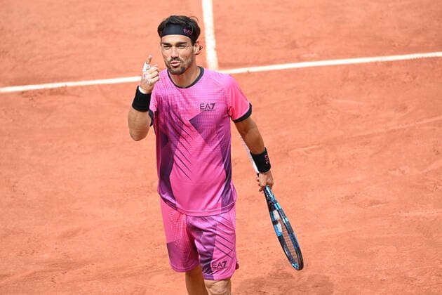 Tennis : Roland Garros 2021 - France - Fabio Fognini - Italie Tennis : Roland Garros 2021 - France - 04 06 2021 chryslenecaillaud Panoramic 