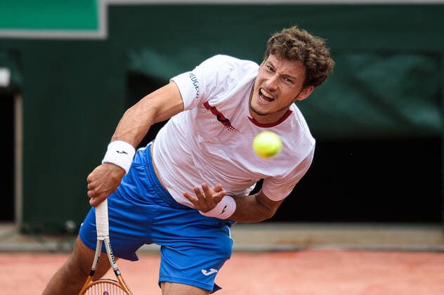 Pablo Carreno Busta ( Espagne ) TENNIS : Roland Garros 2021 - Internationaux de France - 04 06 2021 FedericoPestellini Panoramic 