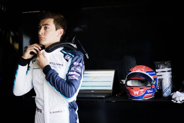 F1 Grand Prix of Azerbaijan 63 George Russell (GBR, Williams Racing), F1 Grand Prix of Azerbaijan at Baku City Circuit on June 4, 2021 in Baku, Azerbaijan. (Photo by xpbimages.com Williams Racing FIA Pool via HOCH ZWEI) Baku Azerbaijan Poolfoto HOCH ZWEI Pool Williams Racing ,EDITORIAL USE ONLY