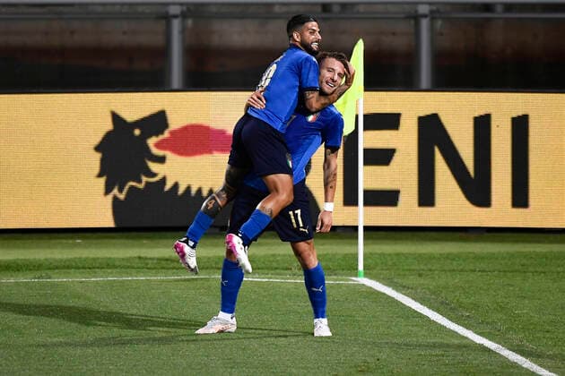 Italy v Czech Republic - International Friendly, Länderspiel, Nationalmannschaft Ciro Immobile of Italy celebrates with Lorenzo Insigne of Italy after scoring a goal during the international friendly match between Italy and Czech Republic.during the international friendly match between Italy and Czech Republic. Bologna Italy Copyright: xNicolòxCampox