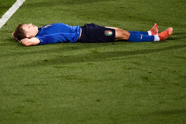 Italy v Czech Republic - International Friendly, Länderspiel, Nationalmannschaft Nicolo Barella of Italy celebrates after scoring a goal during the international friendly match between Italy and Czech Republic. Bologna Italy Copyright: xNicolòxCampox