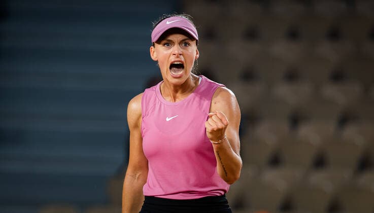 June 4, 2021, PARIS, FRANCE: Ana Bogdan of Romania in action during the third round of the 2021 Roland Garros Grand Slam Tournament against Paula Badosa of Spain PARIS FRANCE - ZUMAa181 20210604_zaa_a181_194 Copyright: xRobxPrangex