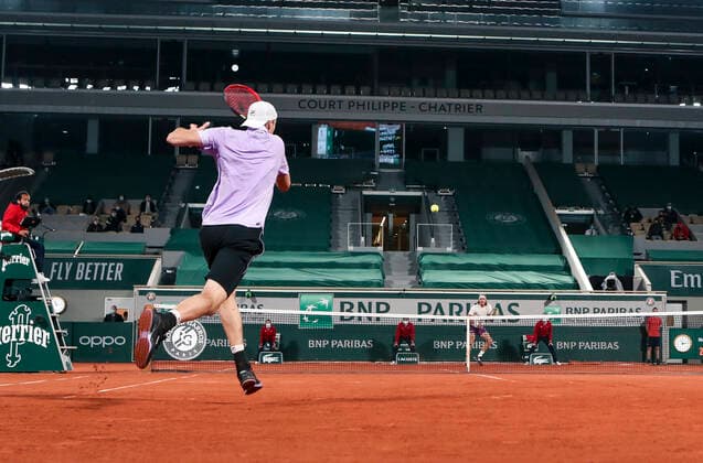 TENNIS - French Open 2021 PARIS,FRANCE,04.June.21 - TENNIS - ATP, Tennis Herren World Tour, French Open, Roland Garros, Grand Slam. Image shows John Isner (USA).  GEPAxpictures xPatrickxSteiner