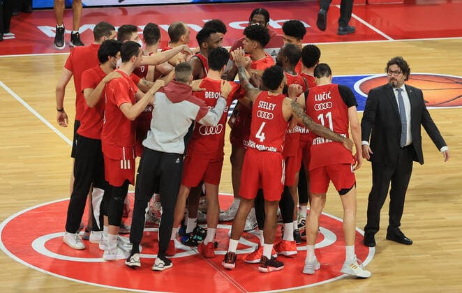 04.06.2021, BBL Play off, FCB Basketball vs Ludwigsburg, Audi Dome Muenchen , im Bild: FCB Basketball ziehen ins Finale