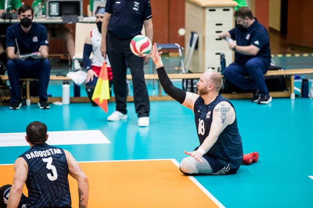 WORLD ParaVolley Men’s Final Qualifier Tokyo 2020 Paralympic Games Spiel um Platz 5-6: USA - Kanada; 05.06.2021 J Dee Marinko (USA, 18) WORLD ParaVolley Men’s Final Qualifier Tokyo 2020 Paralympic Games Spiel um Platz 5-6: USA - Kanada; Duisburg Sportschule Wedau Copyright: xBEAUTIFULxSPORTS Wunderlx