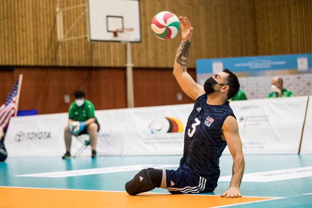WORLD ParaVolley Men’s Final Qualifier Tokyo 2020 Paralympic Games Spiel um Platz 5-6: USA - Kanada; 05.06.2021 Nicholas Dadgostar (USA, 3) WORLD ParaVolley Men’s Final Qualifier Tokyo 2020 Paralympic Games Spiel um Platz 5-6: USA - Kanada; Duisburg Sportschule Wedau Copyright: xBEAUTIFULxSPORTS Wunderlx