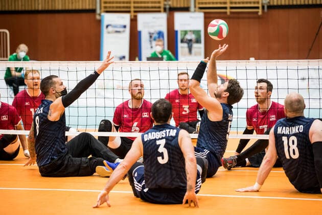 WORLD ParaVolley Men’s Final Qualifier Tokyo 2020 Paralympic Games Spiel um Platz 5-6: USA - Kanada; 05.06.2021 Eric Duda (USA, 5) WORLD ParaVolley Men’s Final Qualifier Tokyo 2020 Paralympic Games Spiel um Platz 5-6: USA - Kanada; Duisburg Sportschule Wedau Copyright: xBEAUTIFULxSPORTS Wunderlx