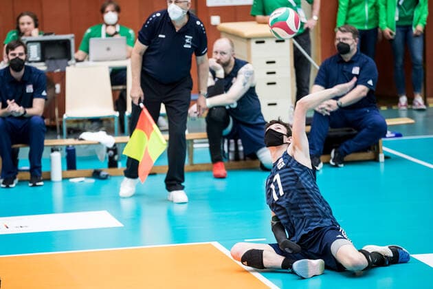WORLD ParaVolley Men’s Final Qualifier Tokyo 2020 Paralympic Games Spiel um Platz 5-6: USA - Kanada; 05.06.2021 Zachary Upp (USA, 17) WORLD ParaVolley Men’s Final Qualifier Tokyo 2020 Paralympic Games Spiel um Platz 5-6: USA - Kanada; Duisburg Sportschule Wedau Copyright: xBEAUTIFULxSPORTS Wunderlx