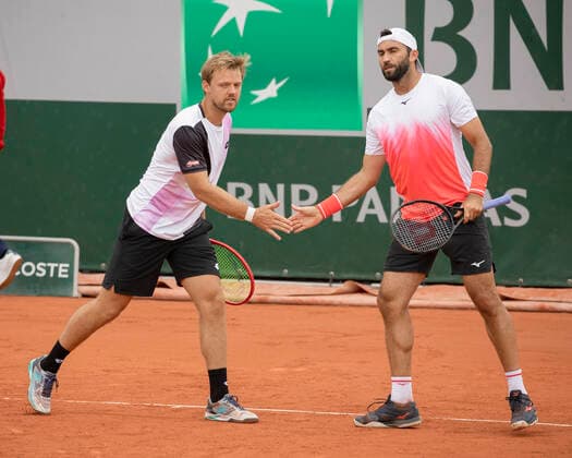Kevin Krawietz (GER) Horia Tecau (ROU), Herren Doppel Tennis - French Open 2021 - Grand Slam - Roland Garros - Paris - - France - 5 June 2021. Copyright: xJuergenxHasenkopfx